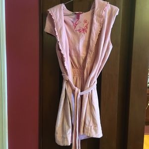 Betsey Johnson intimates pink bath robe large